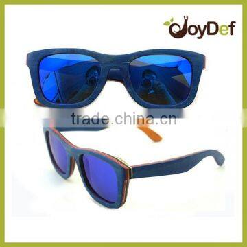 100% Natural New Style of Green Skateboard Wooden Sunglasses photo-3