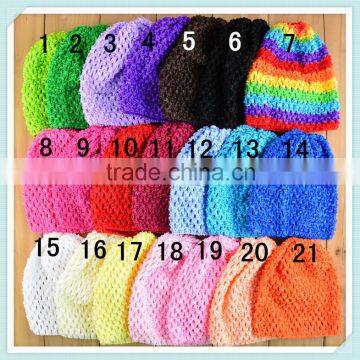 Wholesales high quality nylon soft qulity many colors strech waffle girls hats crochet waffle hats beanie hats