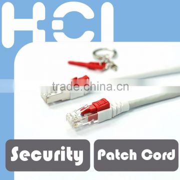 Cat6 F/UTP Stranded Secured Lock RJ45 Patch Cord with Removal Tool