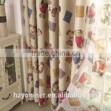 cartoon curtain for kids, cartoon print curtain for children, full blackout curtain and flame retaedant curtain