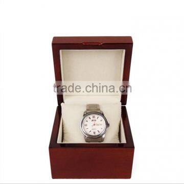 Chinese Factories Wholesale Custom Paint Watches Boxes, Wooden Deep Red Watch Box photo-2