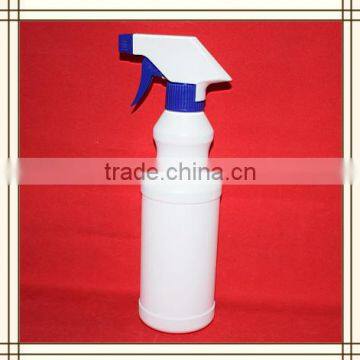 white HDPE plastic spray bottle 500ml for washing and cleaning