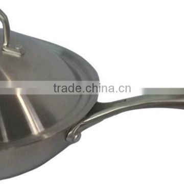 stainless steel Tri-ply Chinese cookware wok flying pan