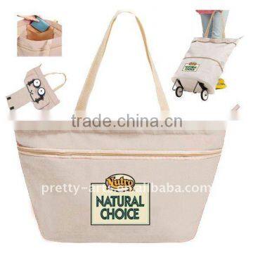 canvas trollery bag
