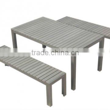 Brushed Aluminum With Polywood Bench