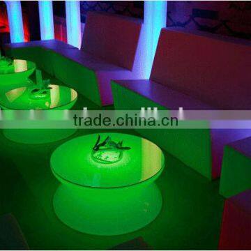 LED Remote Halfmoon Table/ Hot Sell LED Rechargeable Halfmoon Coffee Table/LED Outdoor Lawn Halfmoon Cocktail Table photo-3