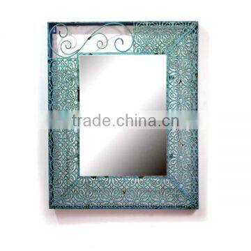 Square Decorative Antique Metal Wall Mirror