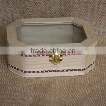 Natural Transparent Wooden Diamond Display Box photo-2