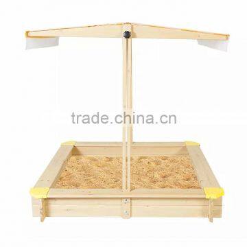 Outdoor Sandbox With Canopy, Kids Sandpit With Cover, Wooden Sandpit photo-2