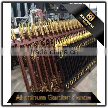 Garden Fence System Powder Coated Decorative Cast Metal Aluminum Garden Fence