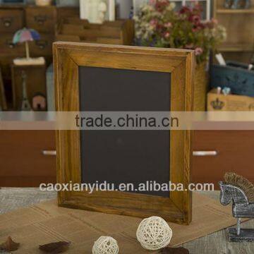 Wholesale Wooden Antique Chalkboard With Wooden Frame and Hooks Can Be Hung Zakka Vintage Style Furnishing Articles 39*39*40cm