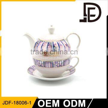 Drinkware islamic wedding favors new goods porcelain tea pot set for one, one cup teapot