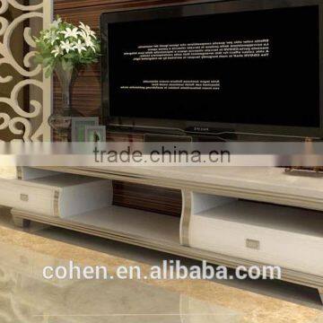 Hot Selling Royal Luxury High Gloss Stainless Steel TV Stand/cabinet Design E1073 photo-2