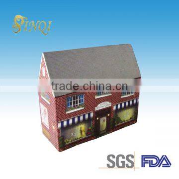 Christmas house shape wholesale gift sweet box