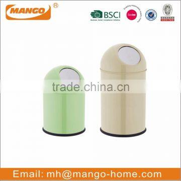 Fashionable Metal Waste Bin With Push Cover photo-3