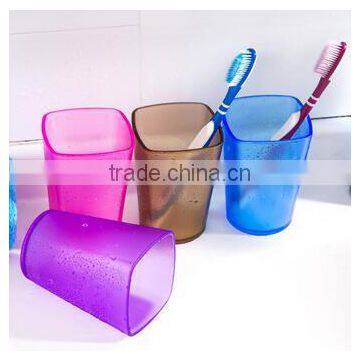 Factory Direct Sale Colorful Frosted Plastic Toothbrush Cup Tooth Mug Gargle Cup photo-2