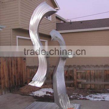 Large Ribbon Style Statue Stainless Steel Abstract Lover Sculpture