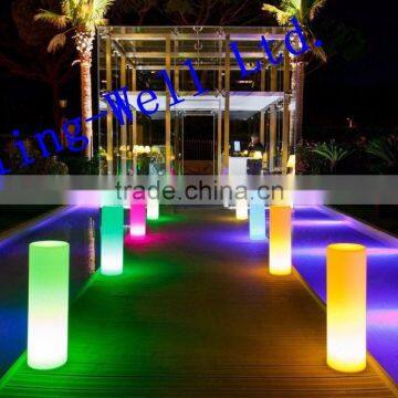 HOT SALE! Beautiful Lighting Round Plastic LED Pillar With 16 Colors Change photo-2