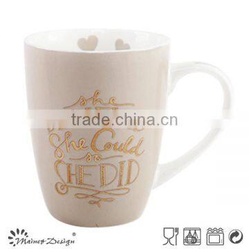 Ceramic decal printing custom design 12oz new bone china coffee Mug