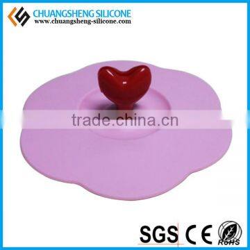 Sweet design silicone tea cup cap