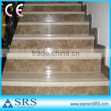 light emperador marble indoor staircase