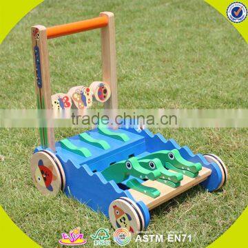 2017 New Design Walker Wooden Baby Push Toys Cartoon Crocodile Wooden Baby Push Toys W16E059 photo-2