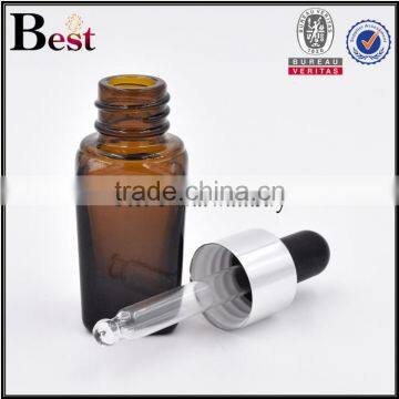 15ml 30ml Empty Beautiful Square Glass Dropper Bottle Comestic Packaging Aluminium Cap Square Glass Dropper Bottle Free Sample photo-2