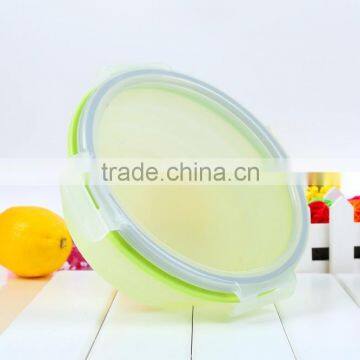 Food Grade Collapsible Silicone Storage Container 3 Sizes/ Air-tight Silicone Folding Lunch Box Microwave Safe photo-4