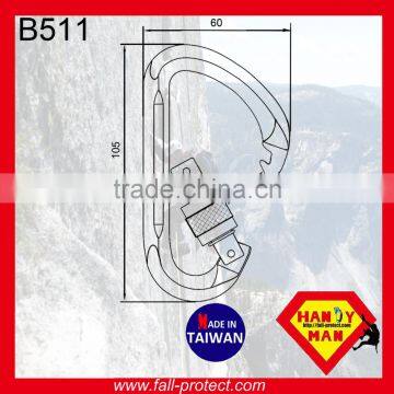 23KN Screw Lock Mountain Rock Climbing Aluminum Carabiner With Hook photo-2