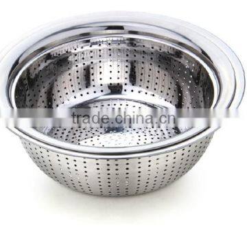 Metal Powder coated colander 3pieces in a set stainless steel fruit wash basket