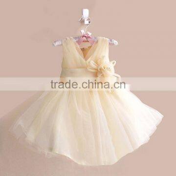 2015 Free Shipping Sleeveless Flower Girl Dancing Dress Party Baby Girl Christening Dress Kids Baby Birthday Christmas Dresses photo-2
