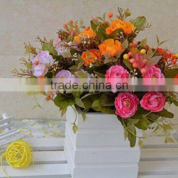 Hot sell plastic artificial flowers,artificial flower bunch