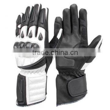 WHITE BLACK MOTORBIKE RACING GLOVES, WHITE BLACK MOTORBIKE GLOVES