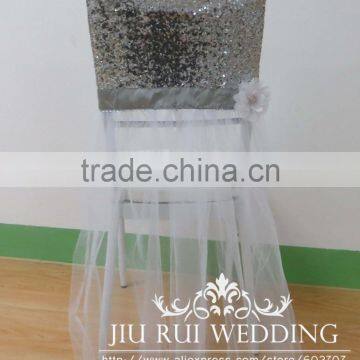 Luxury Sequin & Tutu Chair Cap Chair Cover for Wedding Decor photo-2