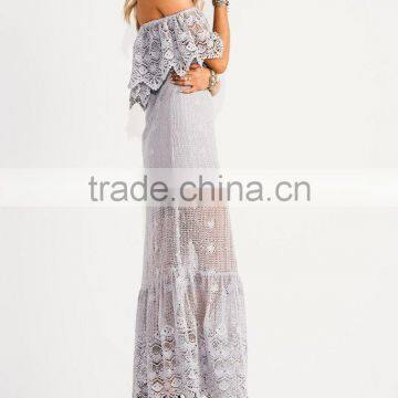 Romantic Off The Shoulder Lace Weddings Bridesmaid Dresses Sexy Nighty Maxi Long Ladies Party Dress 2016 HSD5658 photo-3