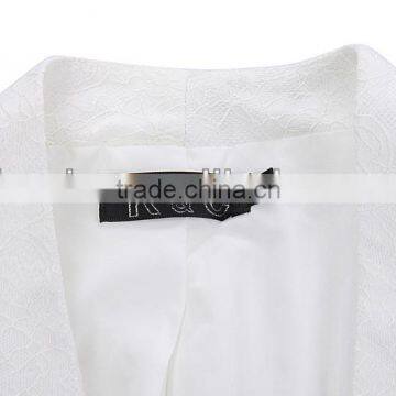 2014 New Arrival Cream Contrast Lace Blazer Jacket photo-4