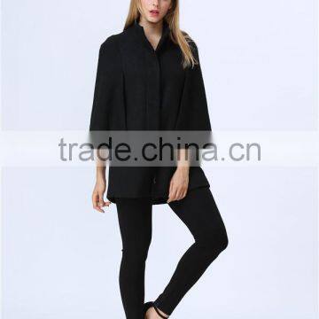 New Arrival Ladies Fashion Design Elegant Winter/Autumn Dolman Cape Coat for Women photo-2