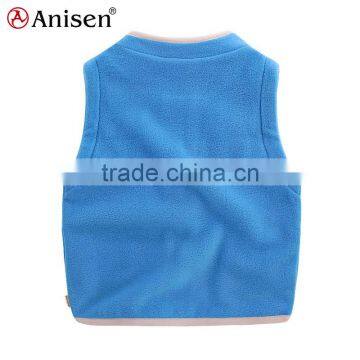 Kids Garments Plain Boutique Pocket Custom Windproof Polar Fleece Children's Vests photo-2
