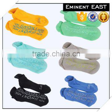 Personal Custom Colorful Semi-terry Anti-slip Trampoline Jump Women Cotton Ankel Socks photo-3