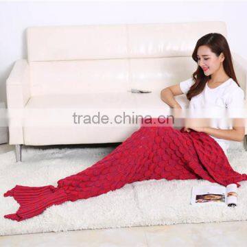 Custom Acrylic Knitting Adult Mermaid Tail Blanket Pattern photo-2