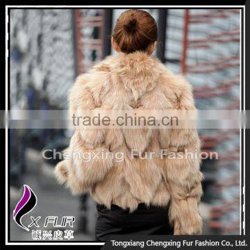 CX-G-A-260 Women Fashion Fox Fur Collar Fox Fur Real Fur Winter Jacket photo-4