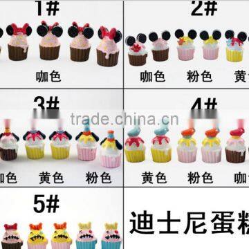 lovely icecream cake resin food charms artificial desserts cake charms cartoon resin accessories for children promitional gifts