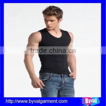 OEM wholesale men high quality dry fit adult apparel blank design black tank top