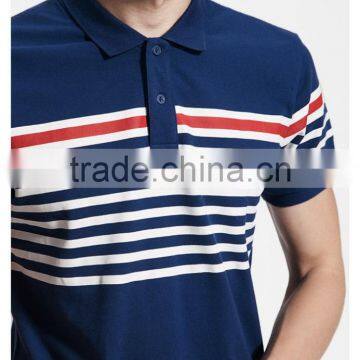 2016 Fashion Stripe Short Sleeve Mens Polo Tshirts photo-2