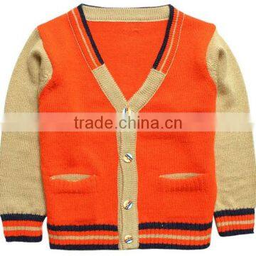 Little Baby Boy v Collar Kids Wool Cashmere Cardigan Sweater photo-6