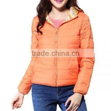 2015 High Quality Woman's Outdoor Breathable Two Sides Wear Short Padded Jacket photo-3