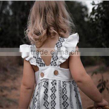 Flutter Sleeve Pretty Childrens Dresses Birthday Dress For Girl Of 7 Years Old photo-4