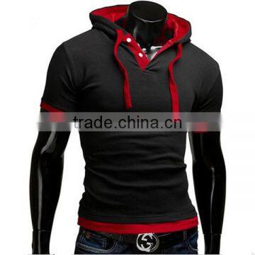 2016 New Fashion Men Plain Dyed t Shirts Men Casual Clothing photo-2