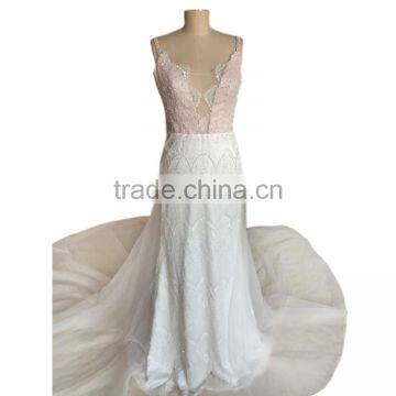 China OEM Supply Backless Sexy Long Tail Wedding Dresses