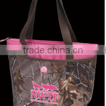 Igloo 16 RealTree Pink Cooler Tote Bag - 16 can capacity, features camouflage pattern and comes with your logo